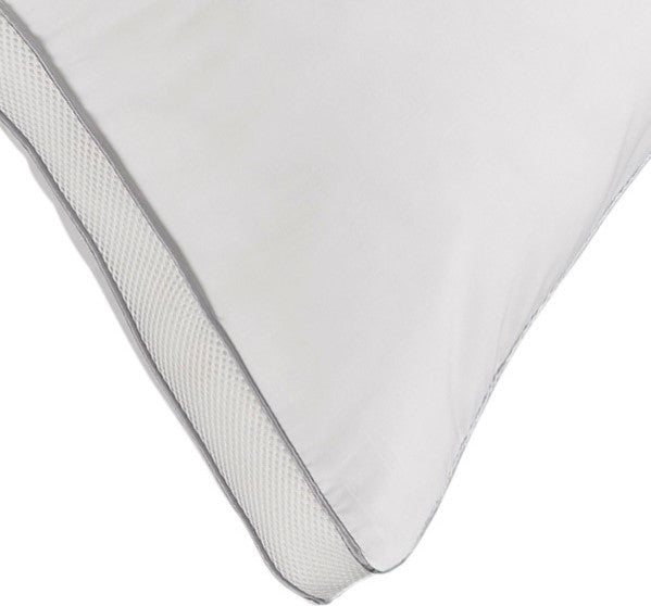 300TC Cotton Mesh Gusset Gel Fiber Memory Pillow, Queen