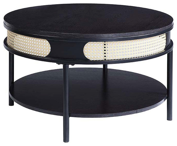 Lv01076 Coffee Table, Black Finish, Colson, 1-Piece/1Ctn