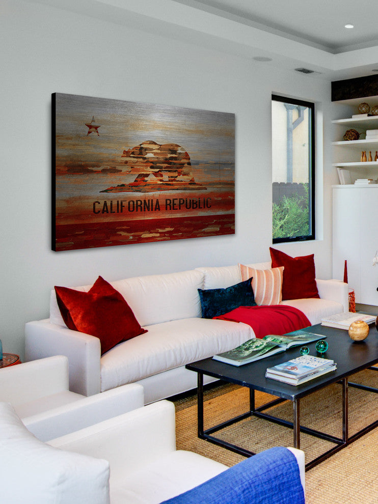 "Cali" UV Ink Print on Brushed  Aluminum, 45"x30"