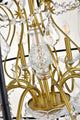 Cory 8-Light Black and Gold Crystal Pendant