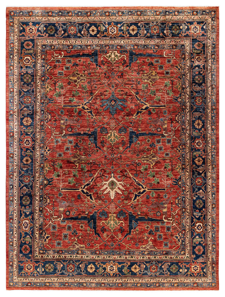 Serapi One-of-a-Kind Hand-Knotted Area Rug Red, 8'10" x 11'8"