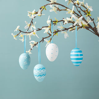 2.25"H Blue and Pink Easter Plastic Eggs, 2-Piece Set