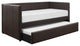 Lexicon Adra Faux Leather Daybed in Brown