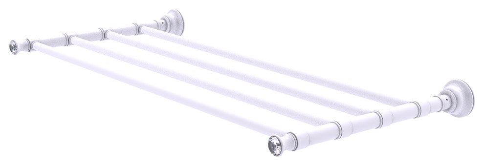 Carolina Crystal 24" Towel Shelf, Matte White