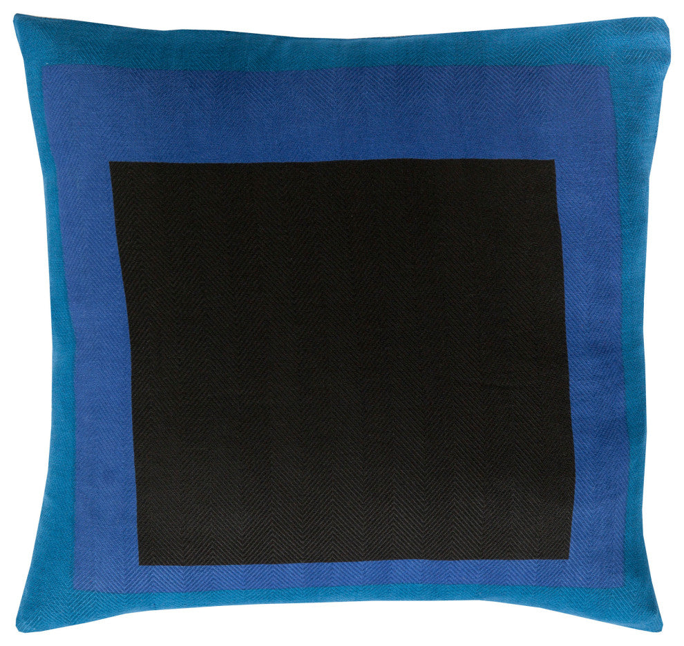 Surya Teori Black Pillow Cover 20"H X 20"W