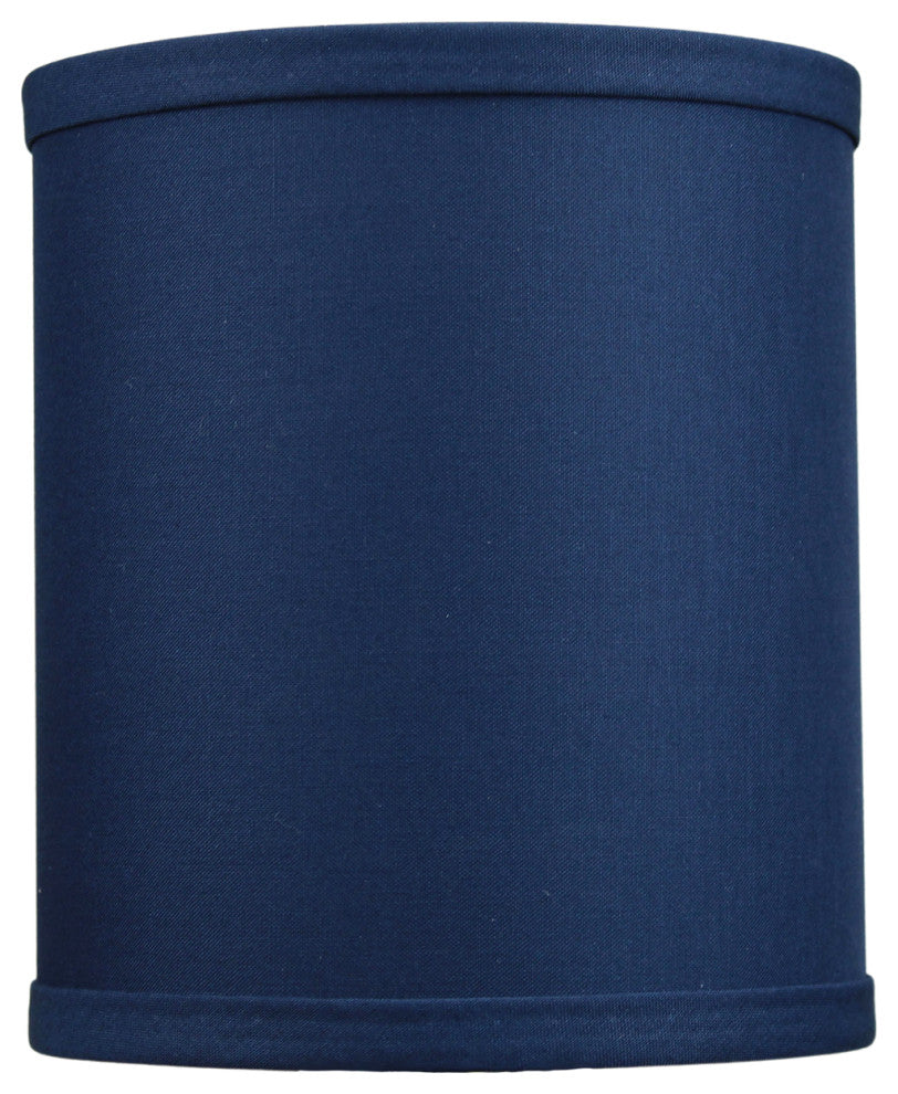 Fenchel Shades 6"x6"x7" Spider Attachment Drum Lamp Shade, Linen Navy