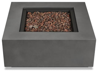 Real Flame Aegean Stainless Steel Fire Table with Conversion Kit in Slate Gray