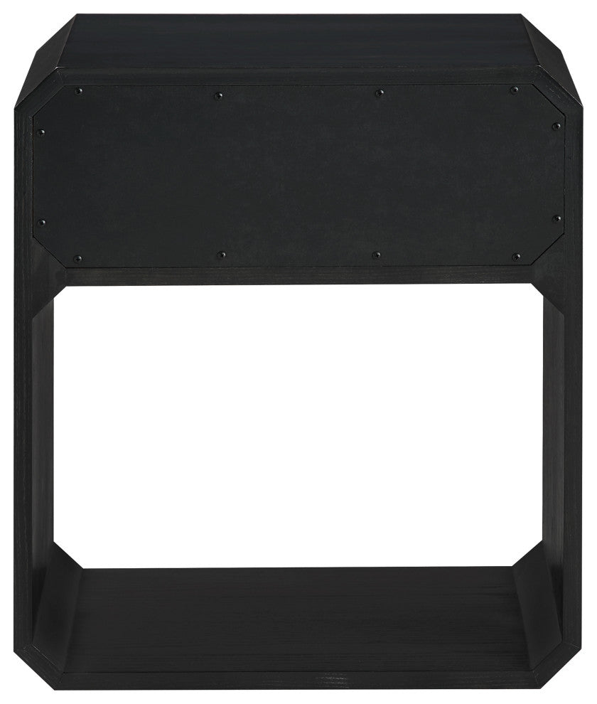 Parker Ash Veneer Nightstand, Black