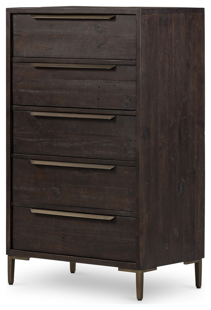 Wyeth 5 Drawer Dresser, Dark Carbon