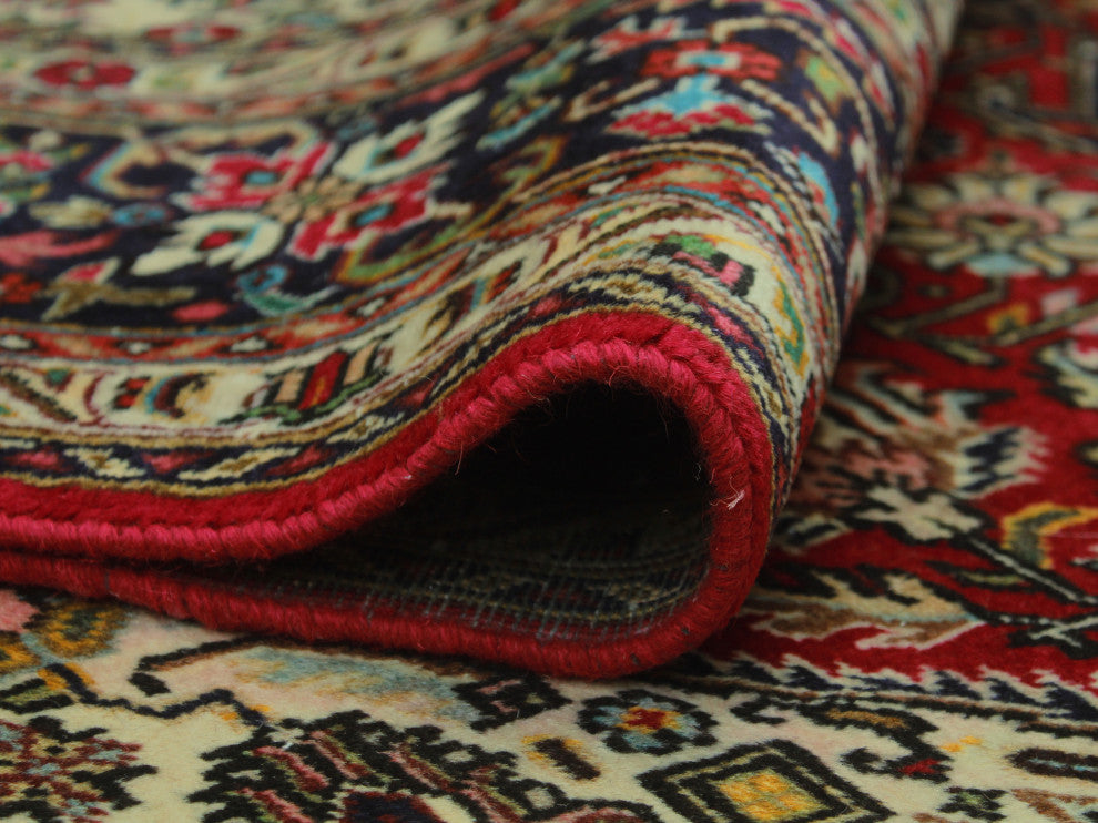 Semi Antique Wakeman Red/Navy Rug, 6'6x9'10