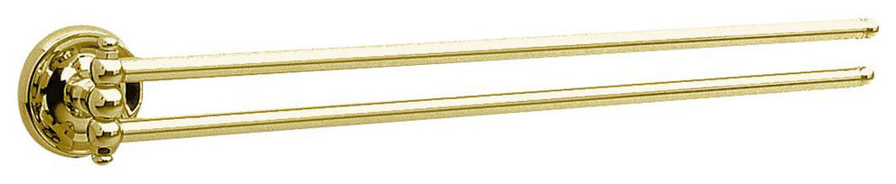 Villa Swing Arm Towel Rail Polished Brass