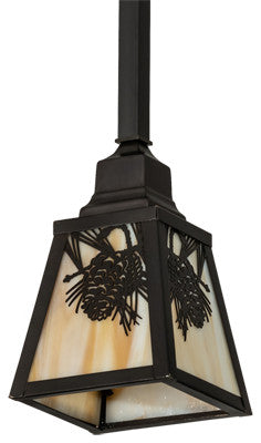 5.5 Square Winter Pine Mini Pendant