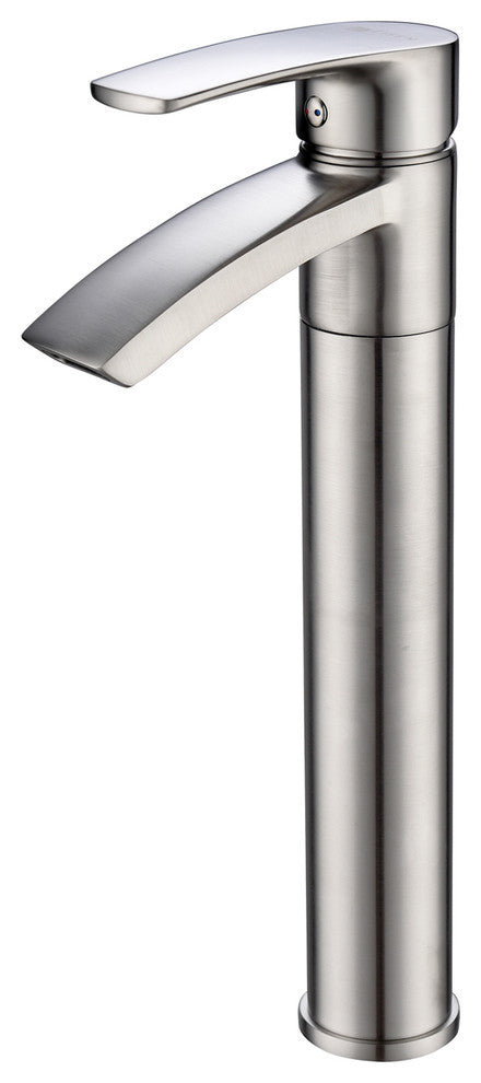 Ariana 12" Single Hole Vessel Sink Bathroom Faucet Swivel Spout, Brushed Nickel