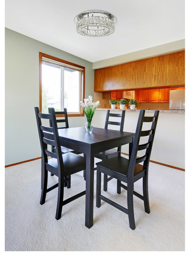 Monroe LED Light Chrome Flush Mount