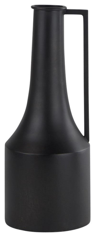 Aubrey Small 14.0H Black Iron Flower Vase