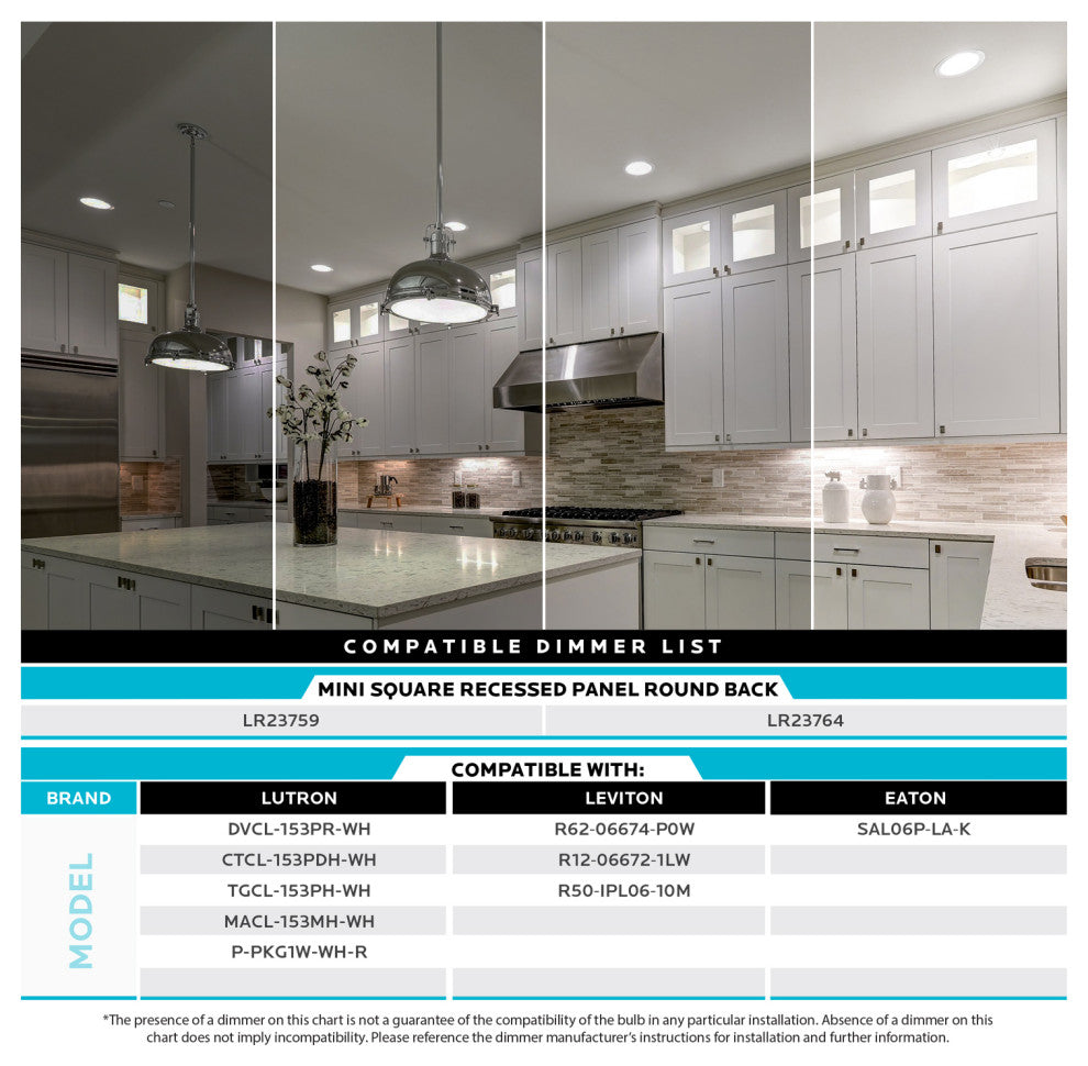 Luxrite 6" Ultra Thin Square LED Recessed Light 5 Color Option 16 Pack