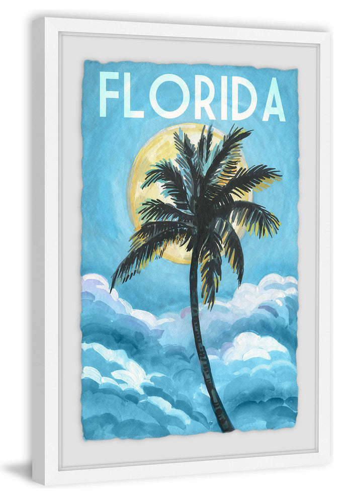 "Blue Florida" Framed Painting Print, 16"x24"