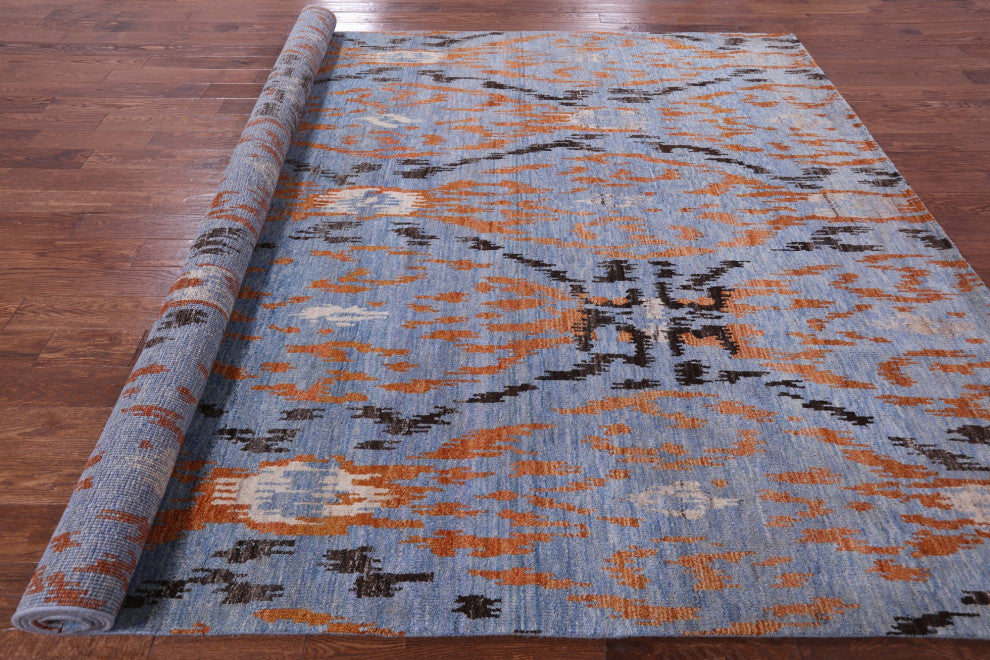 Moroccan Handmade Wool Rug 8' 10" X 12' 0" Q9299