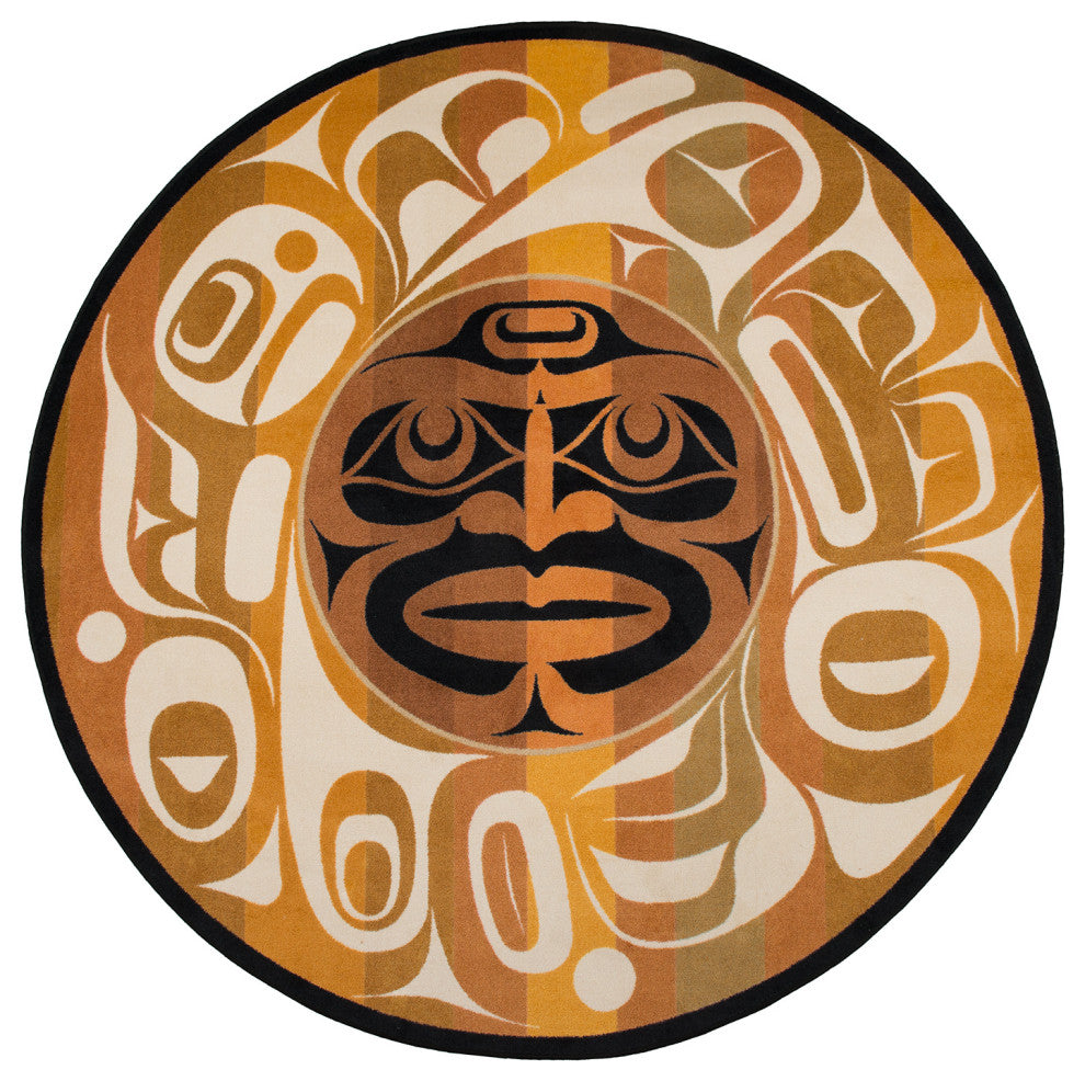 Rande Moon Mask, Shiny Brass, 8' Round