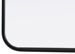 Home Living Contour Metal Rectangle Mirror 18x36, Black