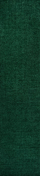 Haze Solid Low-Pile Emerald 2 ft. x 14 ft. Runner Rug