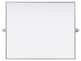 Home Living 30x36 Pivot Mirror, Silver