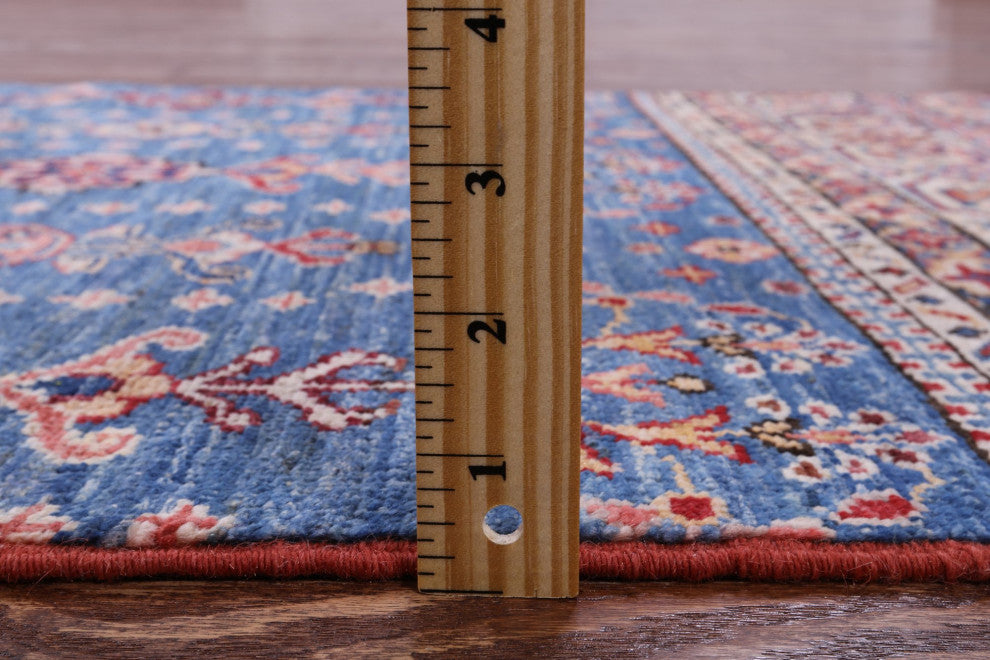 Hand-Knotted Khorjin Super Kazak Runner Rug 2' 6" X 9' 9" Q7593