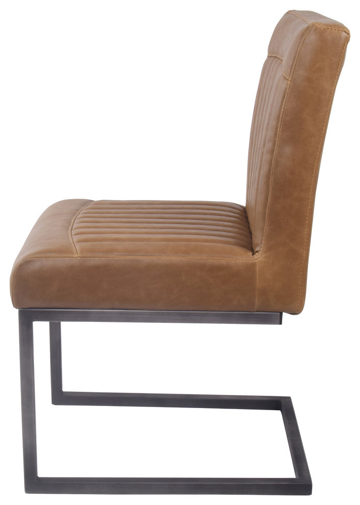 Ronan Dining Side Chair, Set of 2, Antique Cigar Brown, Dining Side Chair, Faux Leather