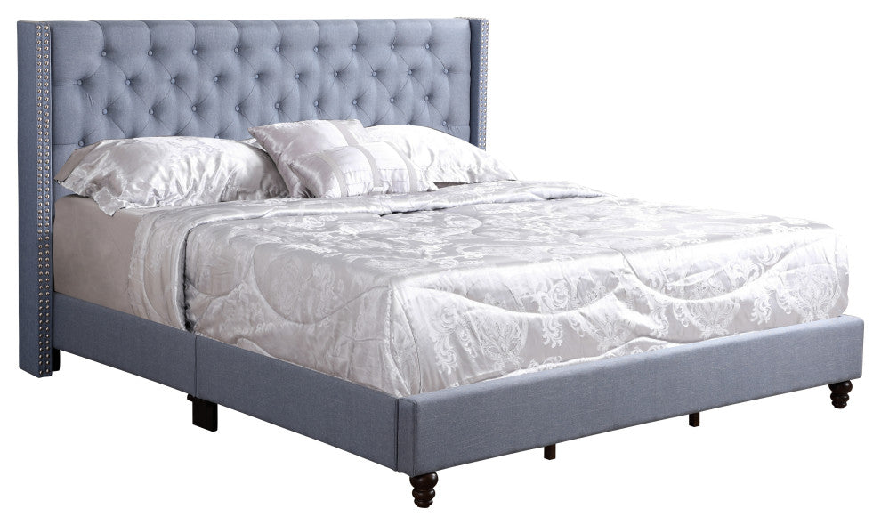 Julie King Bed, Blue