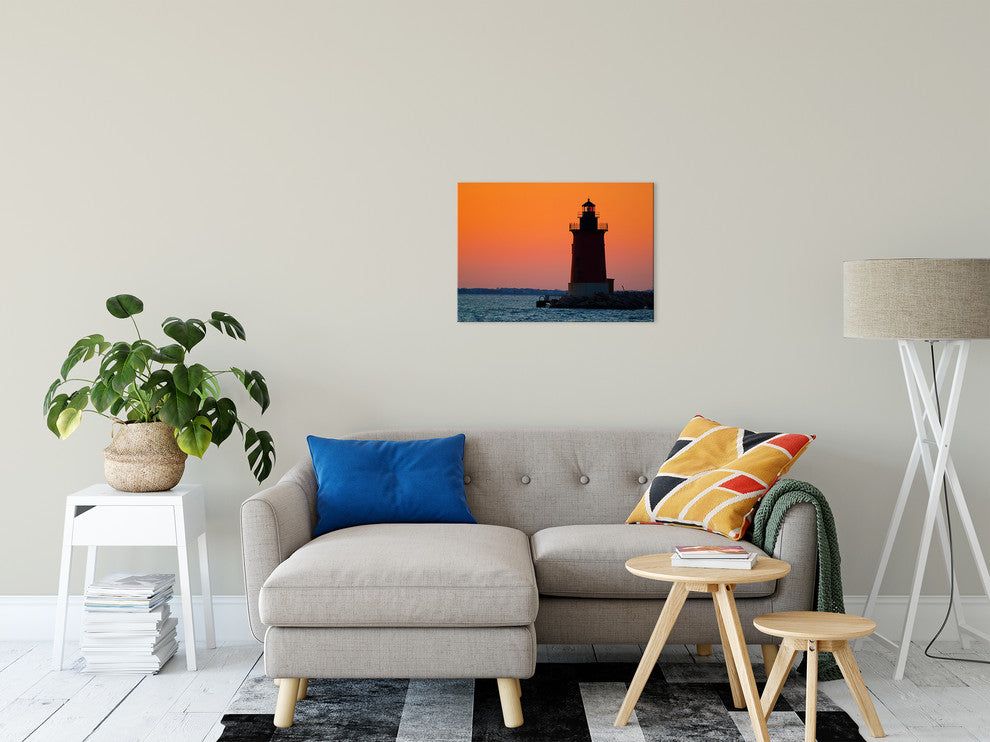 Sunset at Henlopen State Park 3 Coastal Canvas Wall Art Print, 18" X 24"