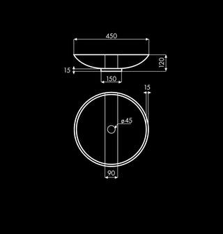 Copalto Contemporary Marble Sink, Black