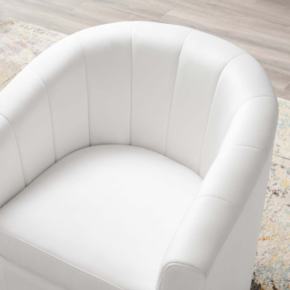 Armchair Accent Chair, Velvet, White, Modern, Living Lounge Hotel Hospitality