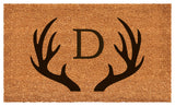 Calloway Mills Antler Monogram Doormat, 30"x48", Letter D