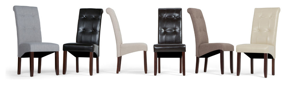 Acadian Parson Dining Chair (Set of 2) in Midnight Black
