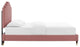 Elise King Performance Velvet Platform Bed Dusty Rose