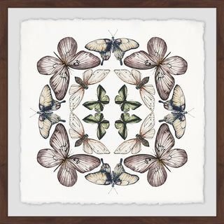 "Concentric Butterflies" Framed Painting Print, 12"x12"