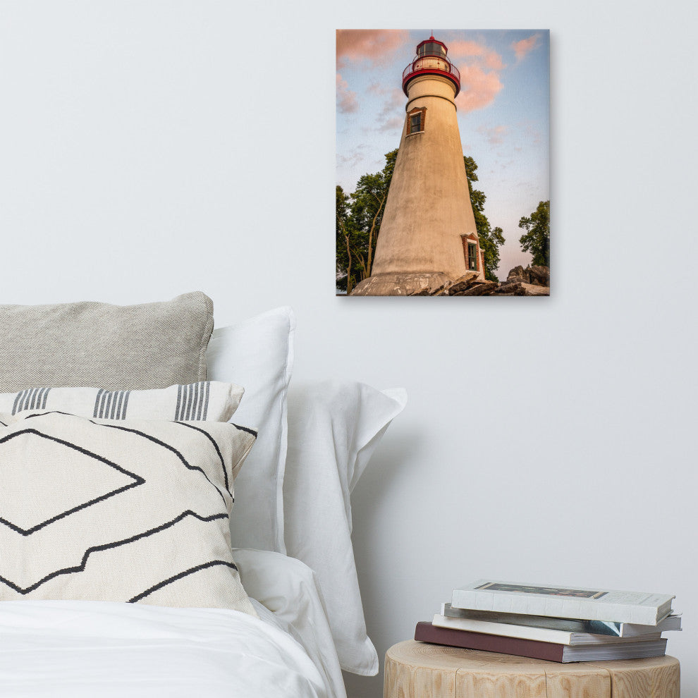 Marblehead Lighthouse at Sunset From the Shore Canvas Prints, 16" X 20"