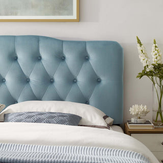 Annabel Full Diamond Tufted Performance Velvet Headboard MOD-6128-LBU