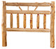 Red Cedar Log Wagon Wheel Headboard, Queen