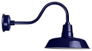 12" Vintage LED Sconce Light With Contemporary Arm, Cobalt Blue