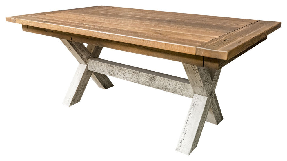 Parker Extendable Farmhouse Table, Natural, 42x66 With 2 Bb Ext