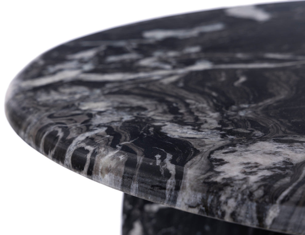 Formentera Marble Coffee Table, Black, Coffee Table