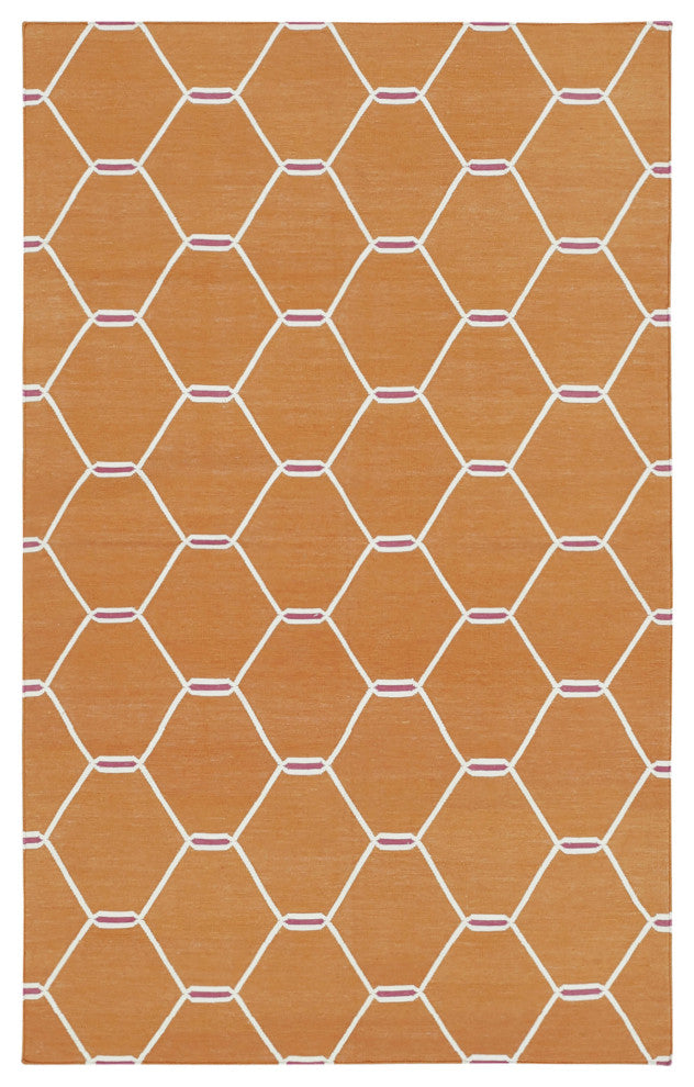 Rug N Carpet - Handmade Wool 3' 5'' x 5' 7'' Flatweave Dhurrie Kilim Rug