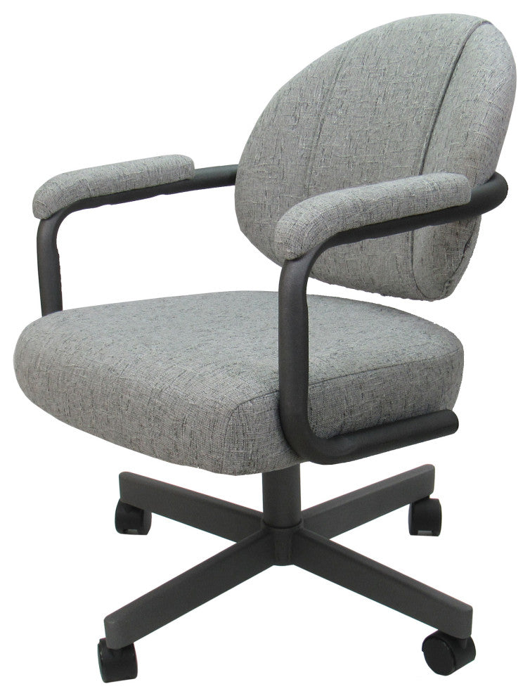 Set of 4, M-70 Swivel Tilt Dining Caster Chairs, Hemsath Slate on Gray Chairs