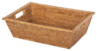 La Jolla Rectangular Multi Purpose Shelf, Storage Basket, Large, Honey-Brown