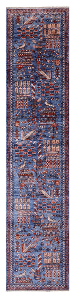 Runner Persian Fine Serapi Hand Knotted Rug 2' 8" X 12' 3" - Q12897
