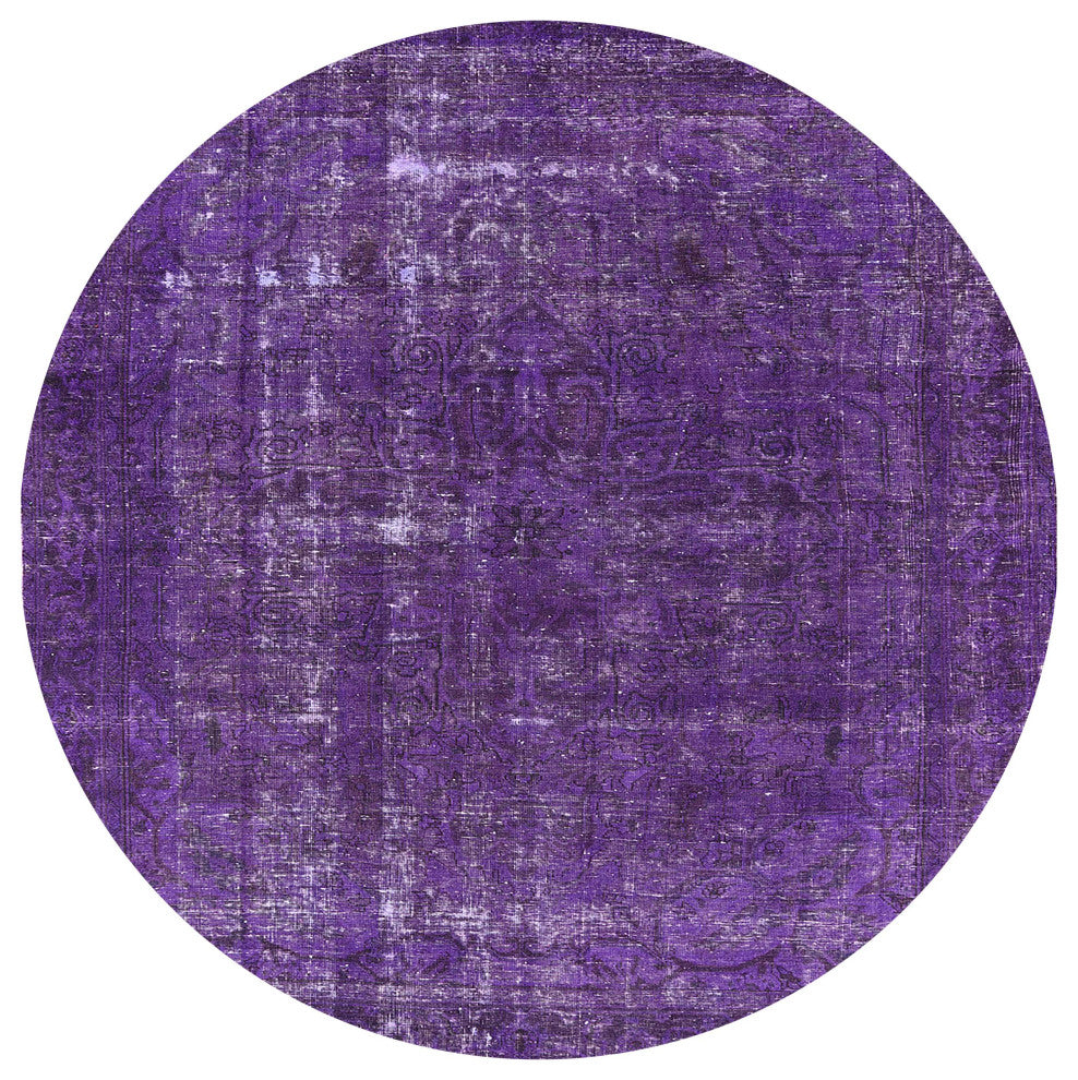 Ahgly Company Indoor Round Mid-Century Modern Area Rugs, 7' Round