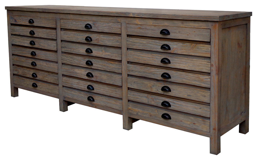 Salvaged Wood Printmaker's Sideboard