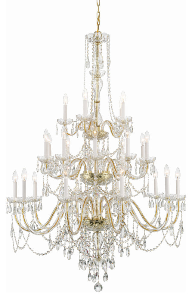 Crystorama Lighting Group 1156-CL-MWP Traditional Crystal 25 - Polished Brass