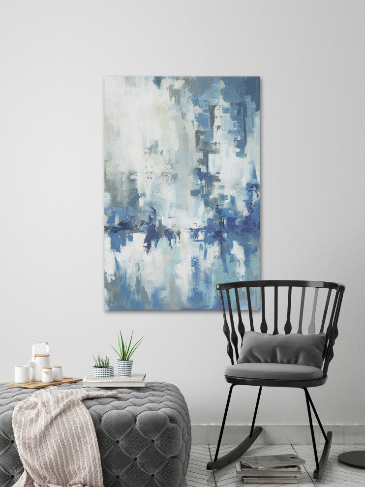 "Ultimate Blue Hues" Painting Print on Wrapped Canvas, 40"x60"
